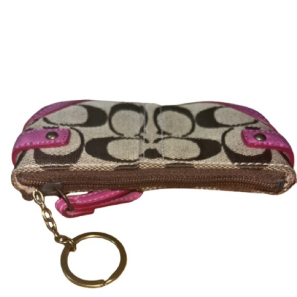 FINAL PRICE Y2K Coach Signature Brown Pink Leather Mini Wristlet Early
2000s - Picture 5 of 6